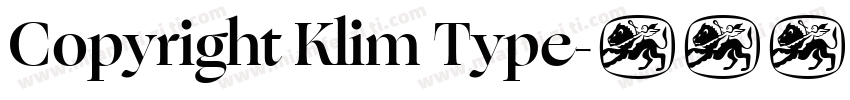 Copyright Klim Type字体转换